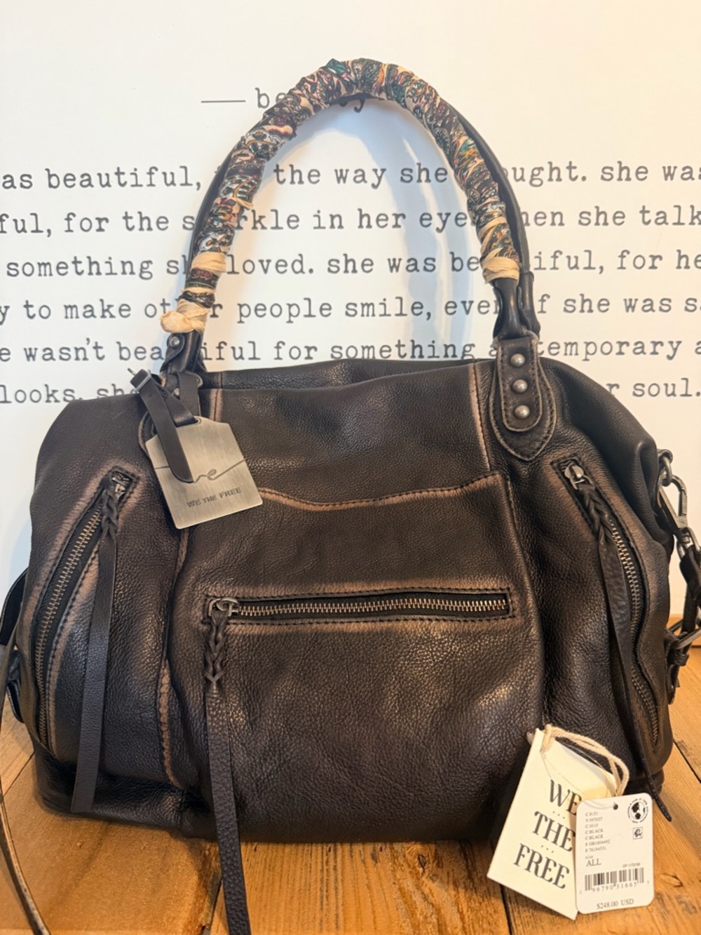 FREE PEOPLE EMERSON TOTE NWT. Tags not attached. SCARF INCLUDED!